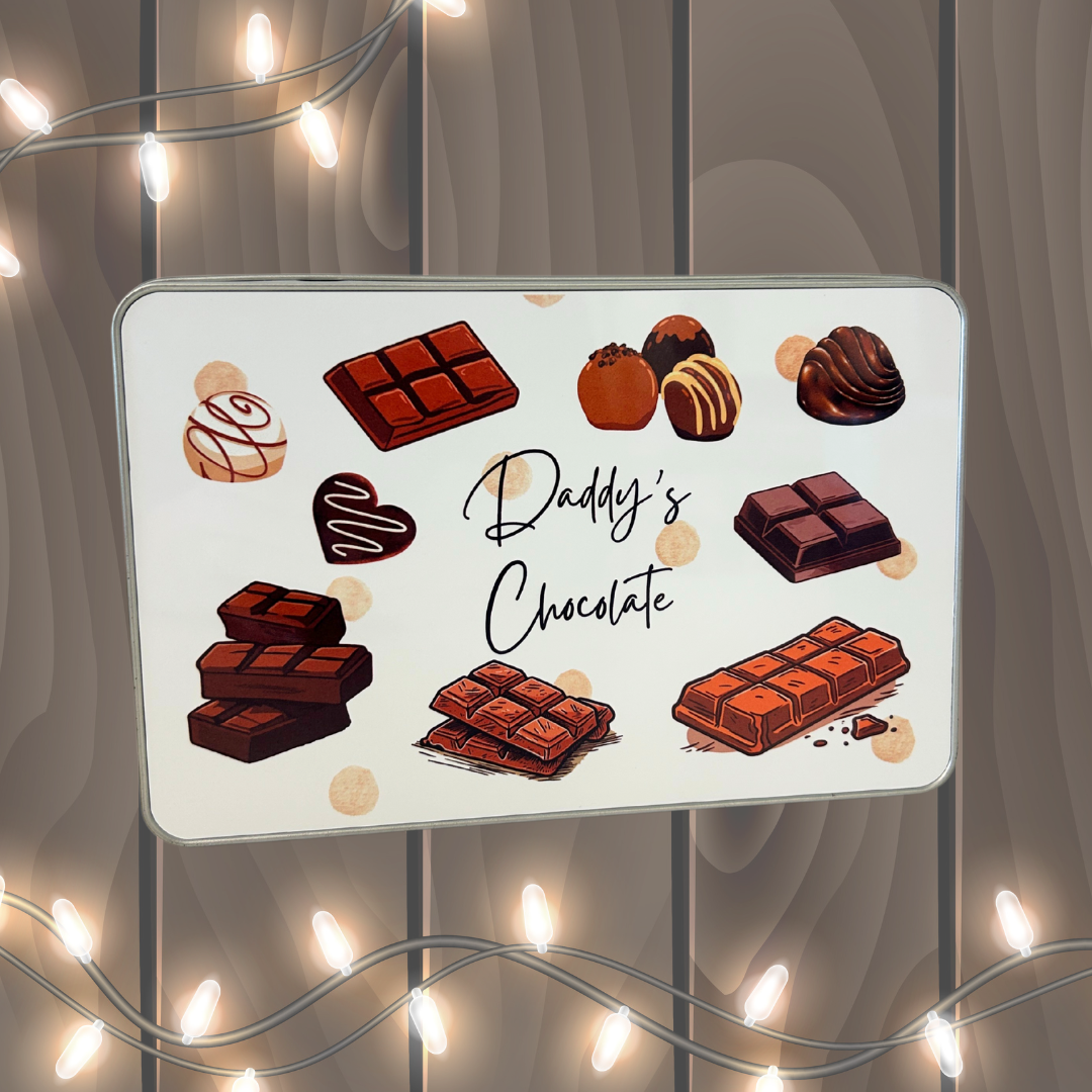 Personalised chocolate tin