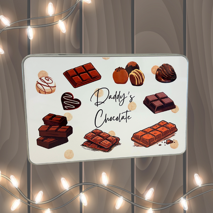 Personalised chocolate tin