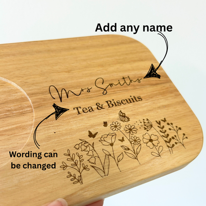 Personalised teacher tea & biscuit board
