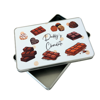 Personalised chocolate tin