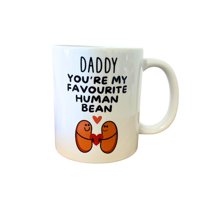 'You're my favourite human bean' Personalised mug