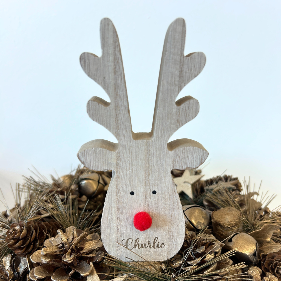 Personalised reindeer decoration -Freestanding