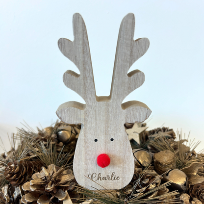 Personalised reindeer decoration -Freestanding