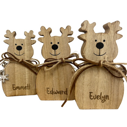 Freestanding reindeer with bell