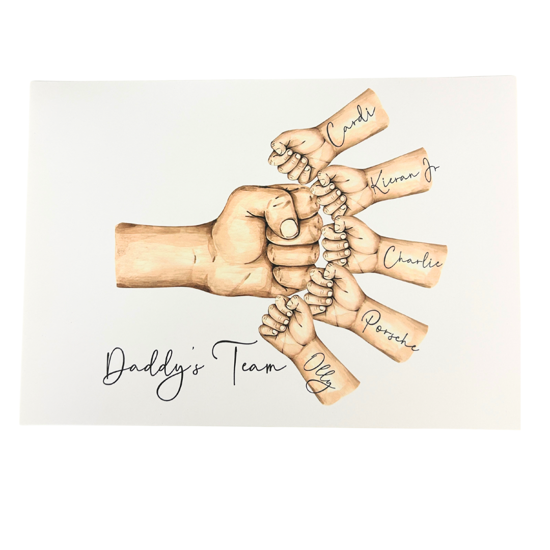 Father - family fist bump print