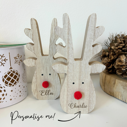 Personalised reindeer decoration -Freestanding