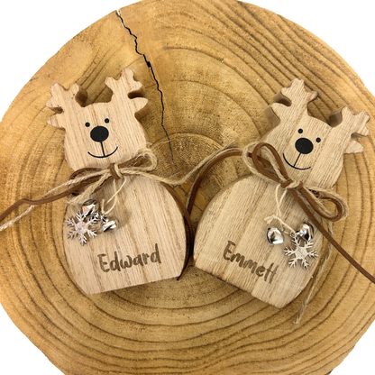 Freestanding reindeer with bell