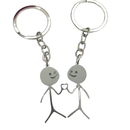 Metal couple keyring - Valentines gift - Gift for couples