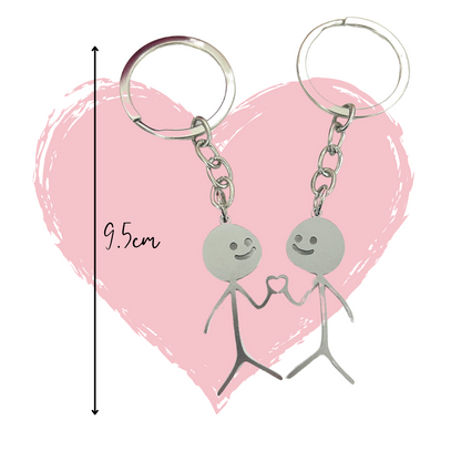 Metal couple keyring - Valentines gift - Gift for couples