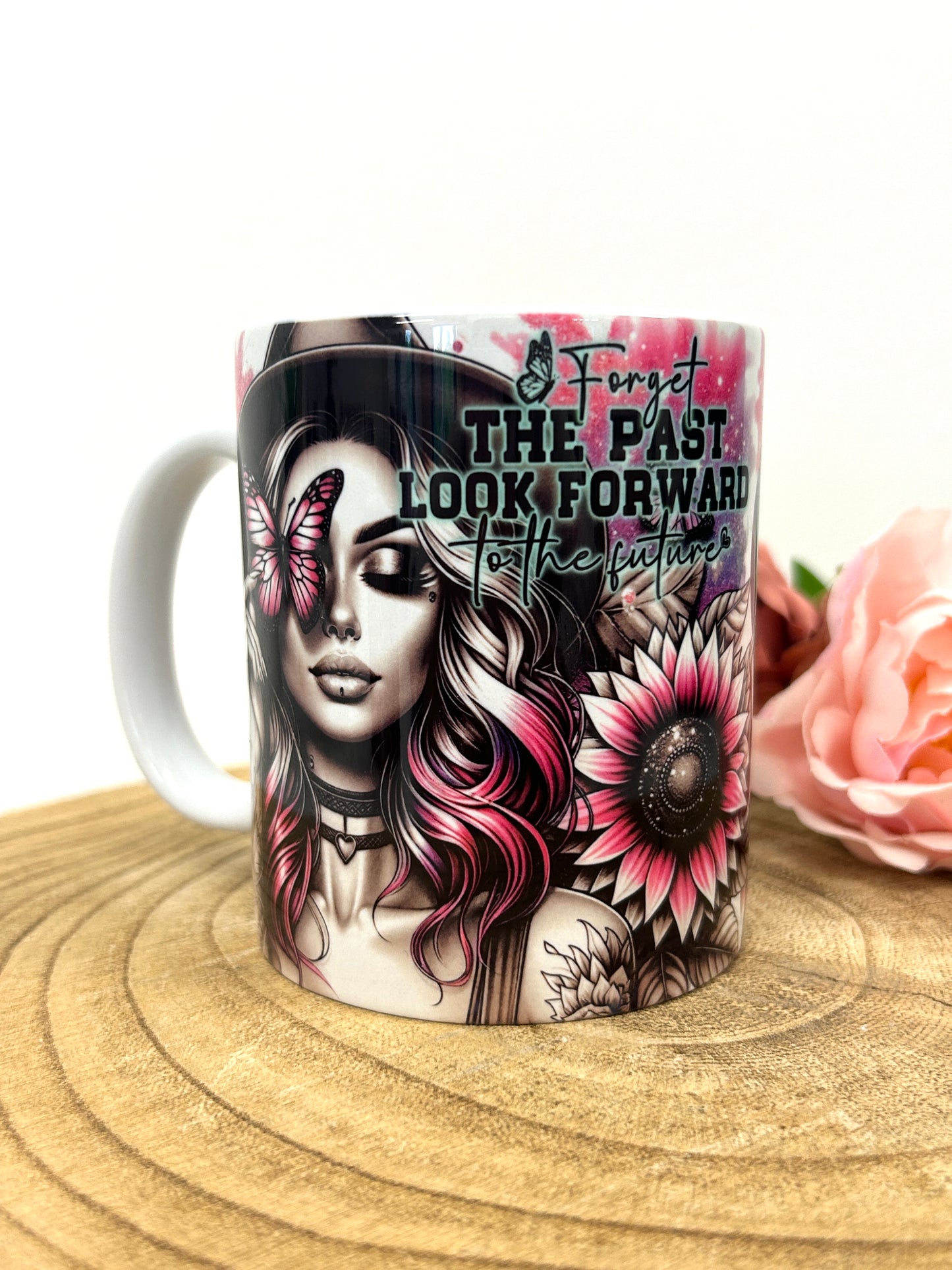 Forget the past - feel good mug - gift for her