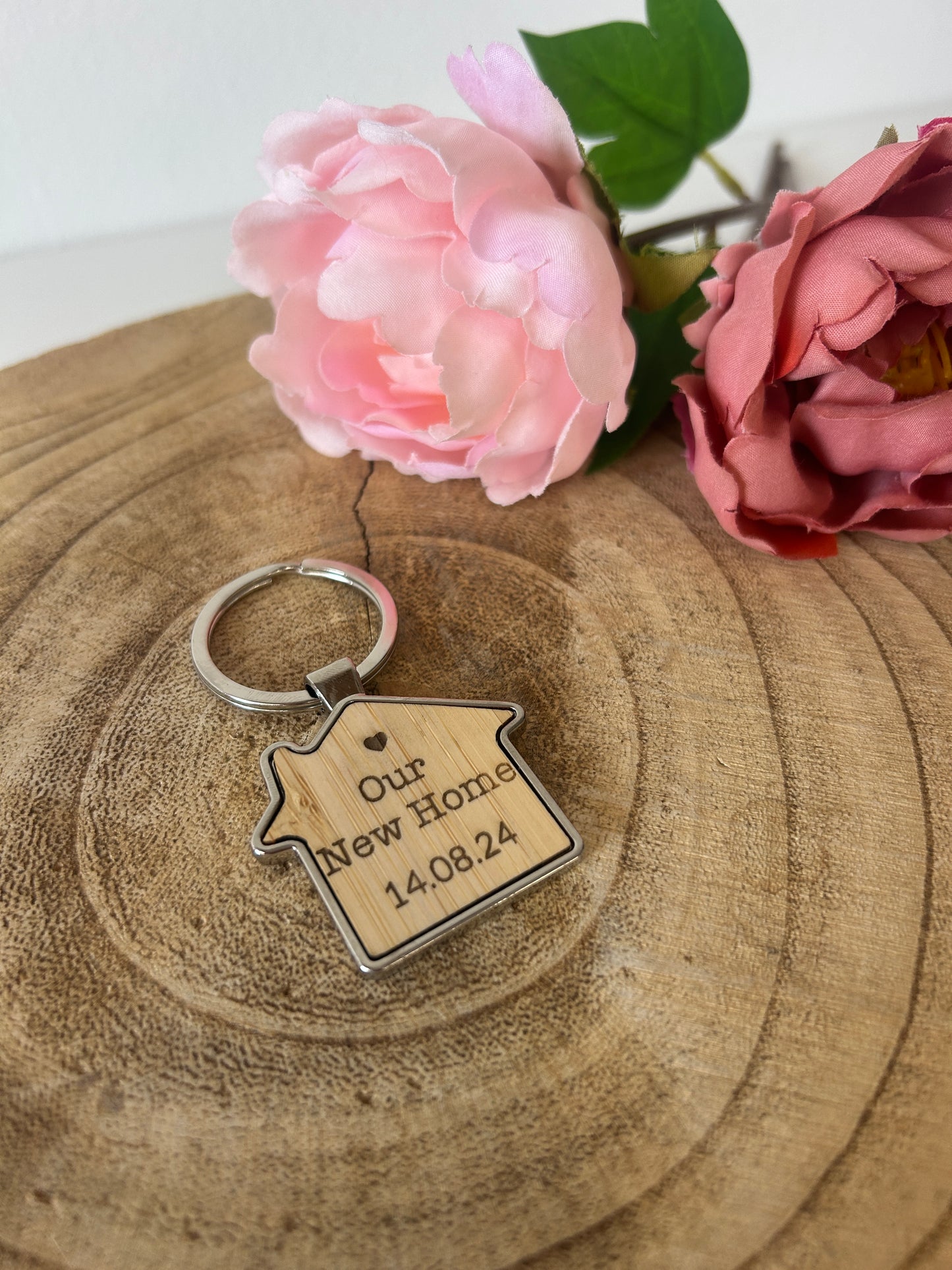 New home keying, Engraved keyring