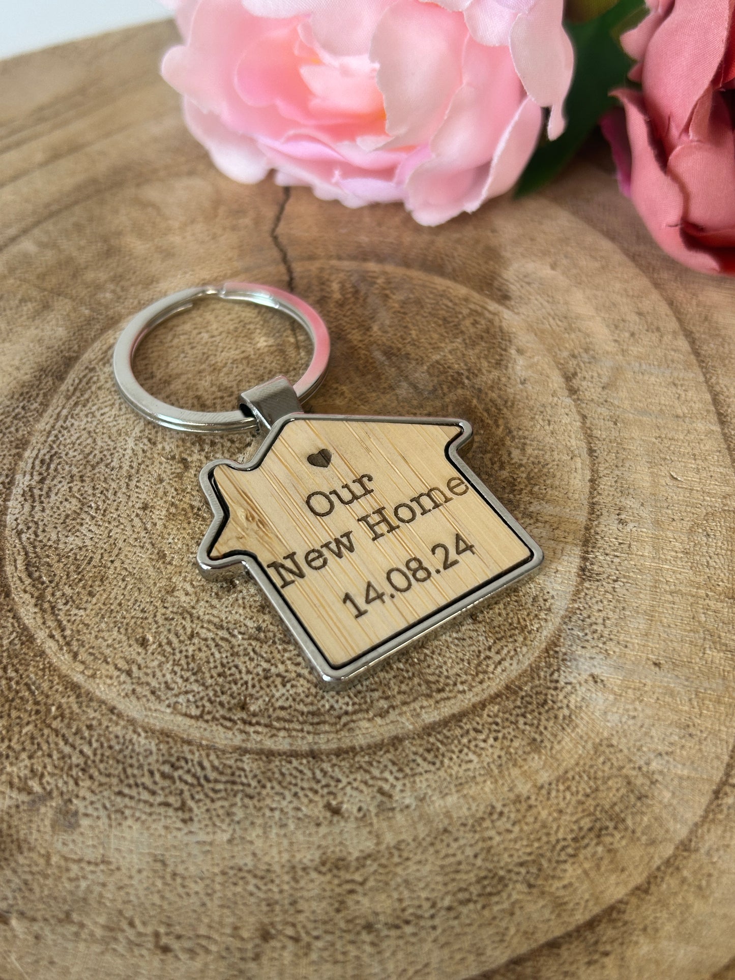 New home keying, Engraved keyring