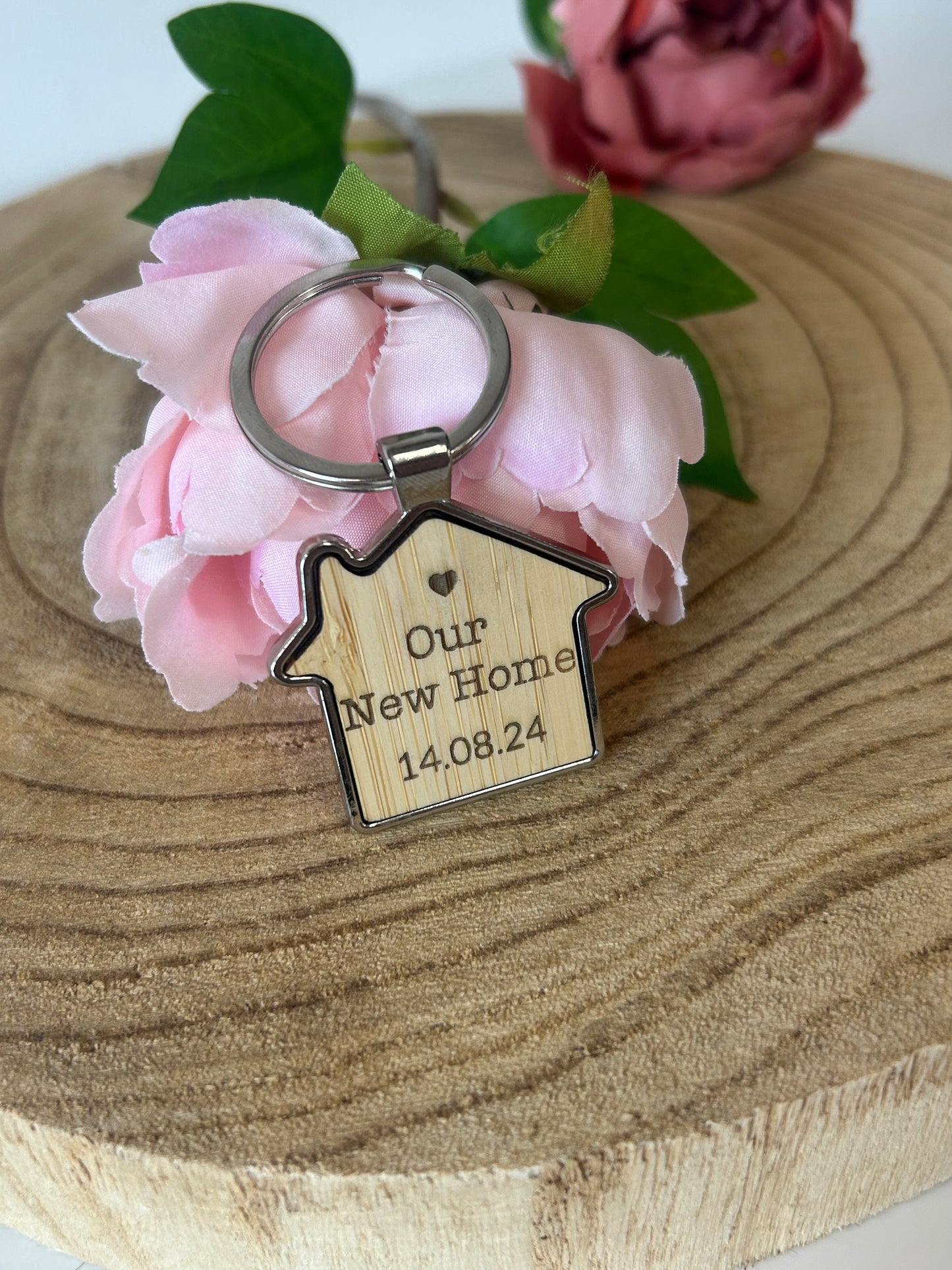 New home keying, Engraved keyring