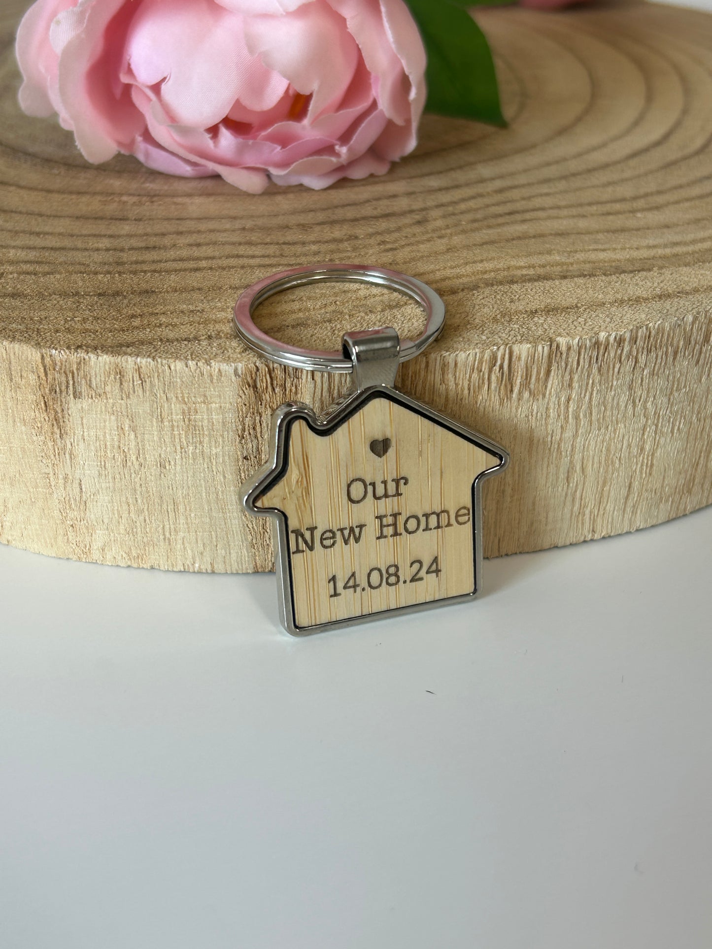 New home keying, Engraved keyring