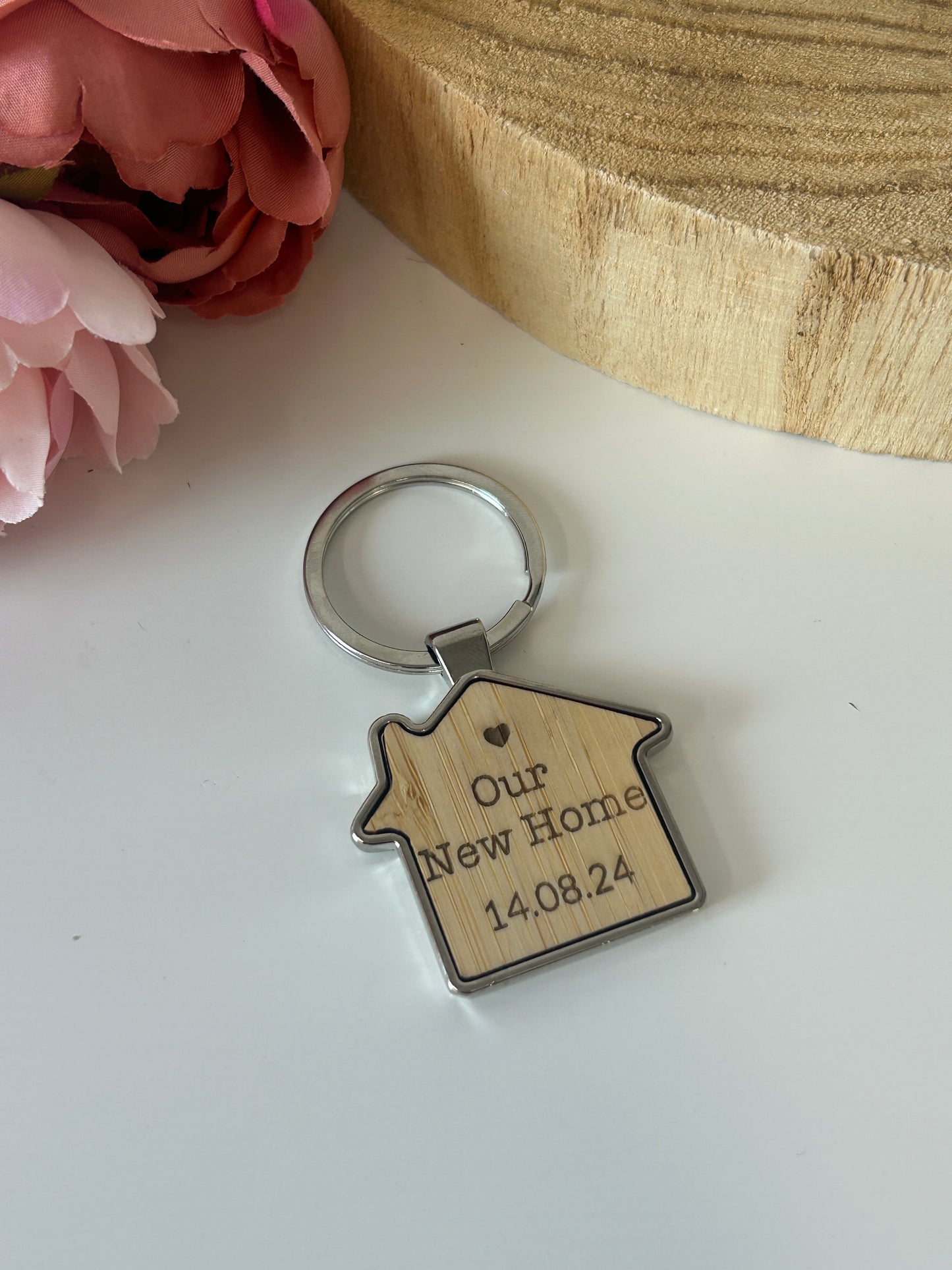 New home keying, Engraved keyring