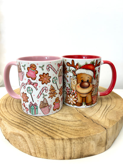 Christmas reindeer mug
