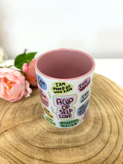 'A cup of self love' mug