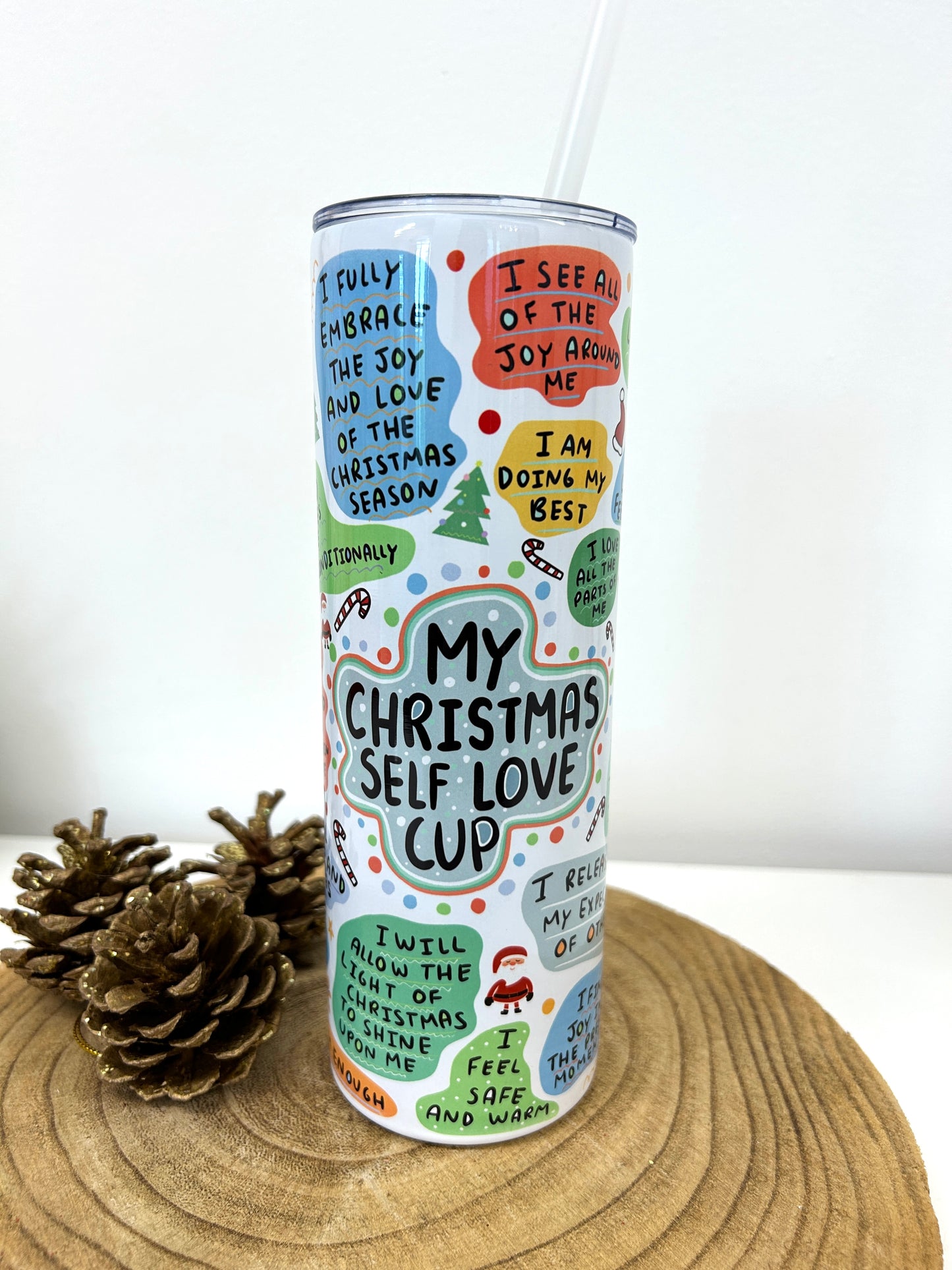 'My christmas self love' drinks tumbler