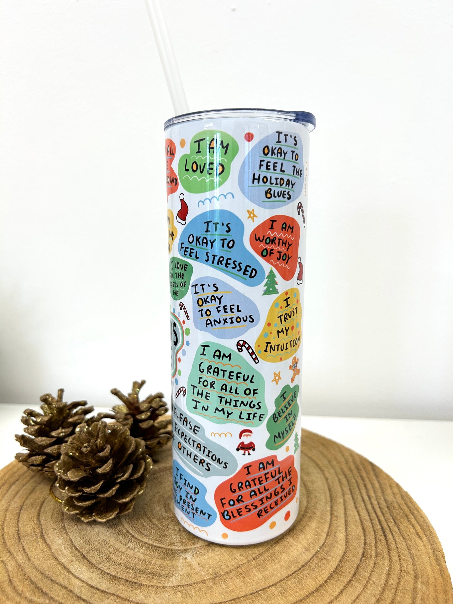 'My christmas self love' drinks tumbler