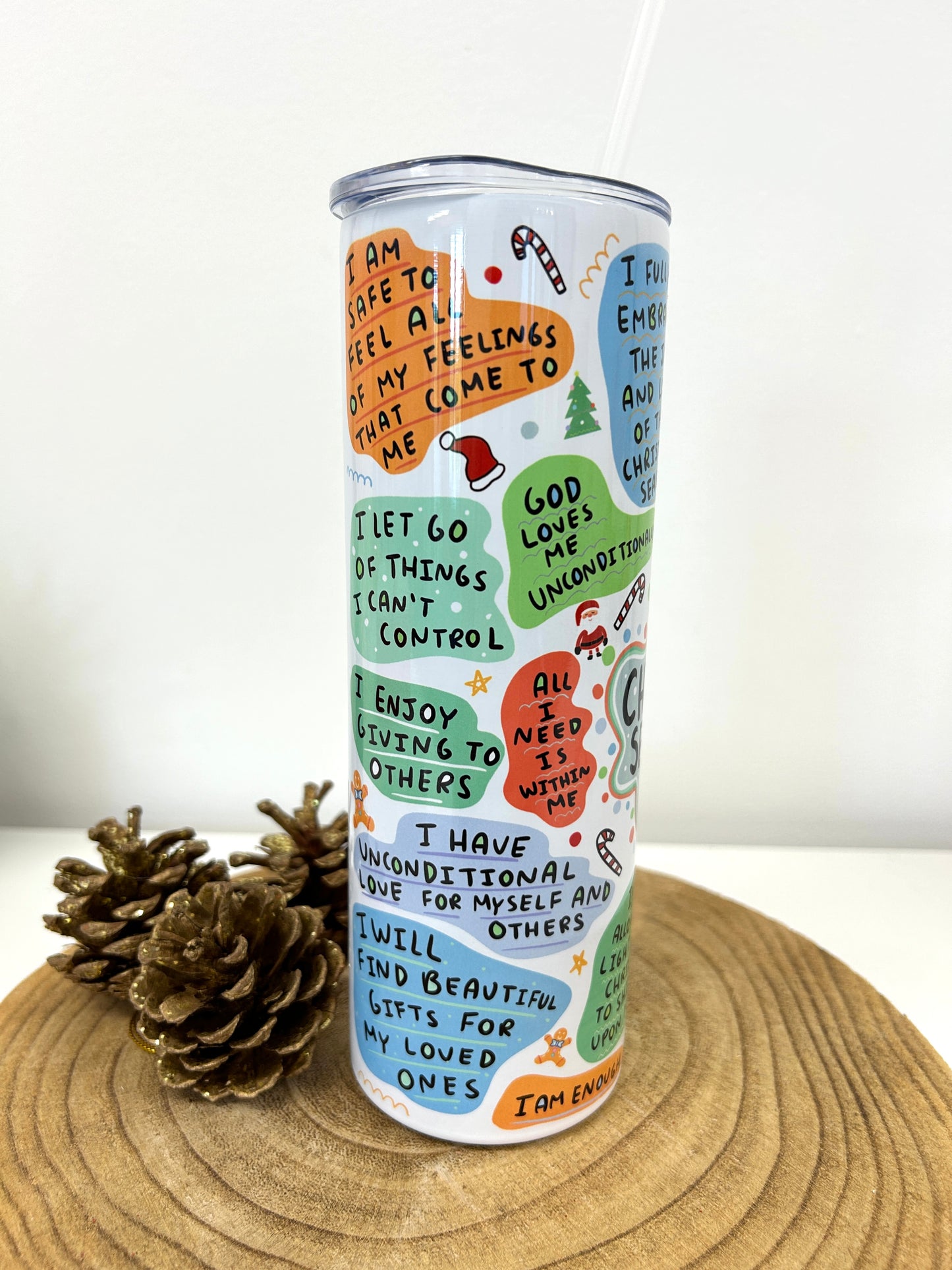 'My christmas self love' drinks tumbler