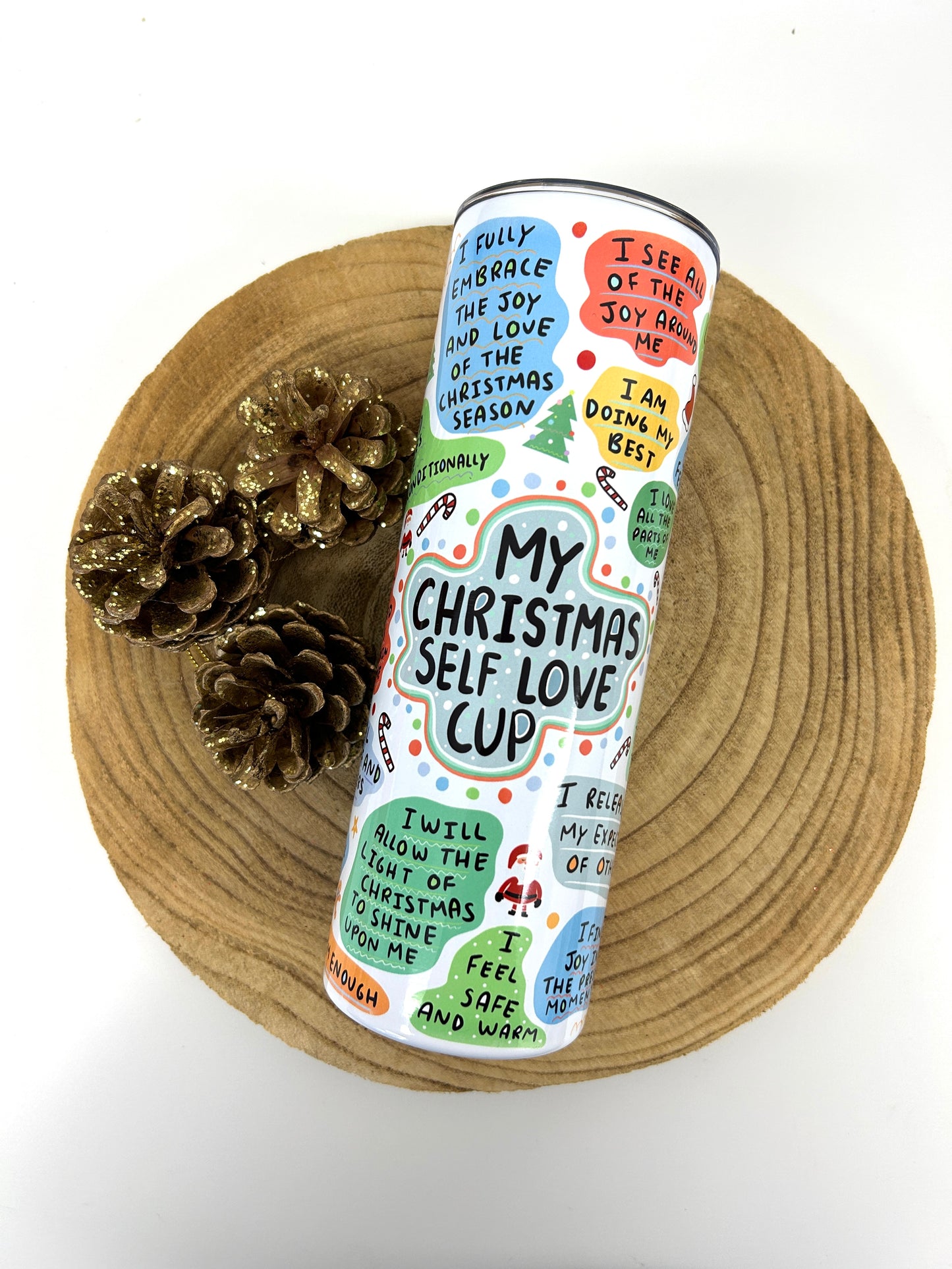 'My christmas self love' drinks tumbler