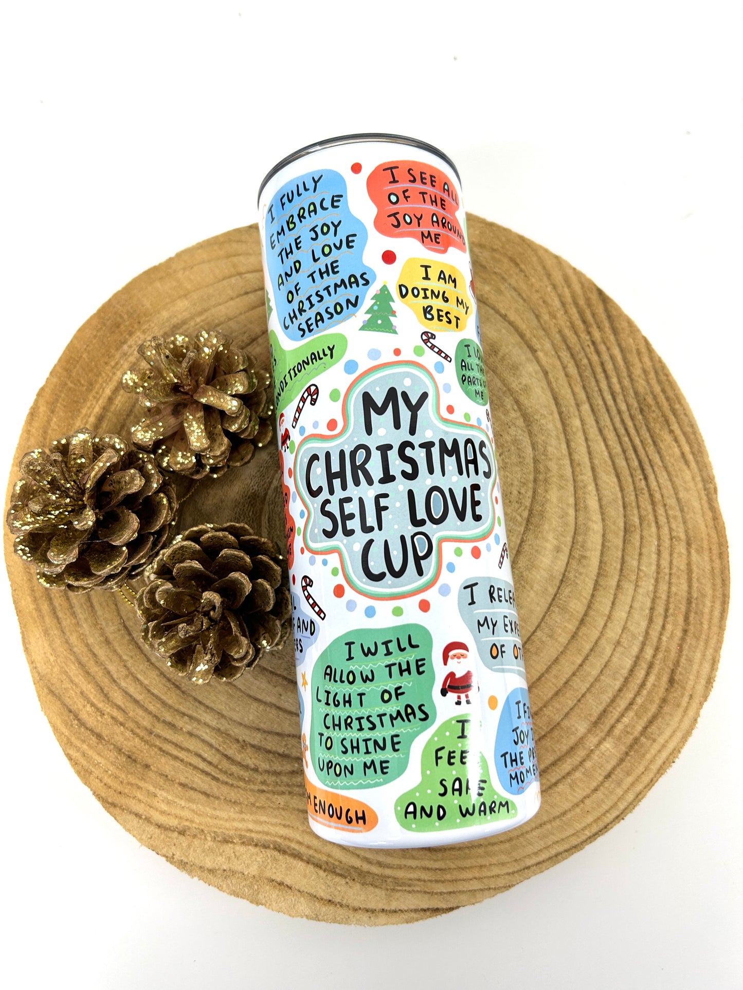 'My christmas self love' drinks tumbler