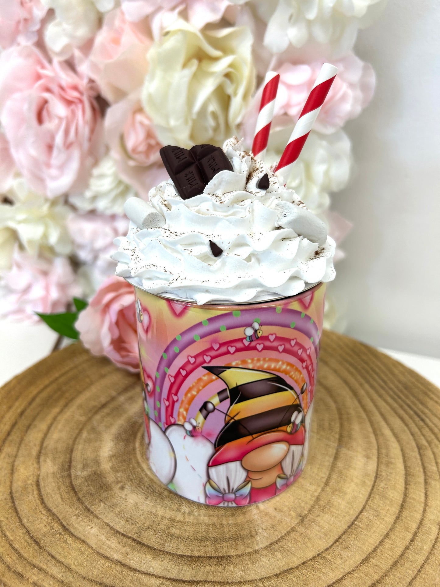 Pink Rainbow Gonk Mug | Cute Gnome Coffee Cup |
