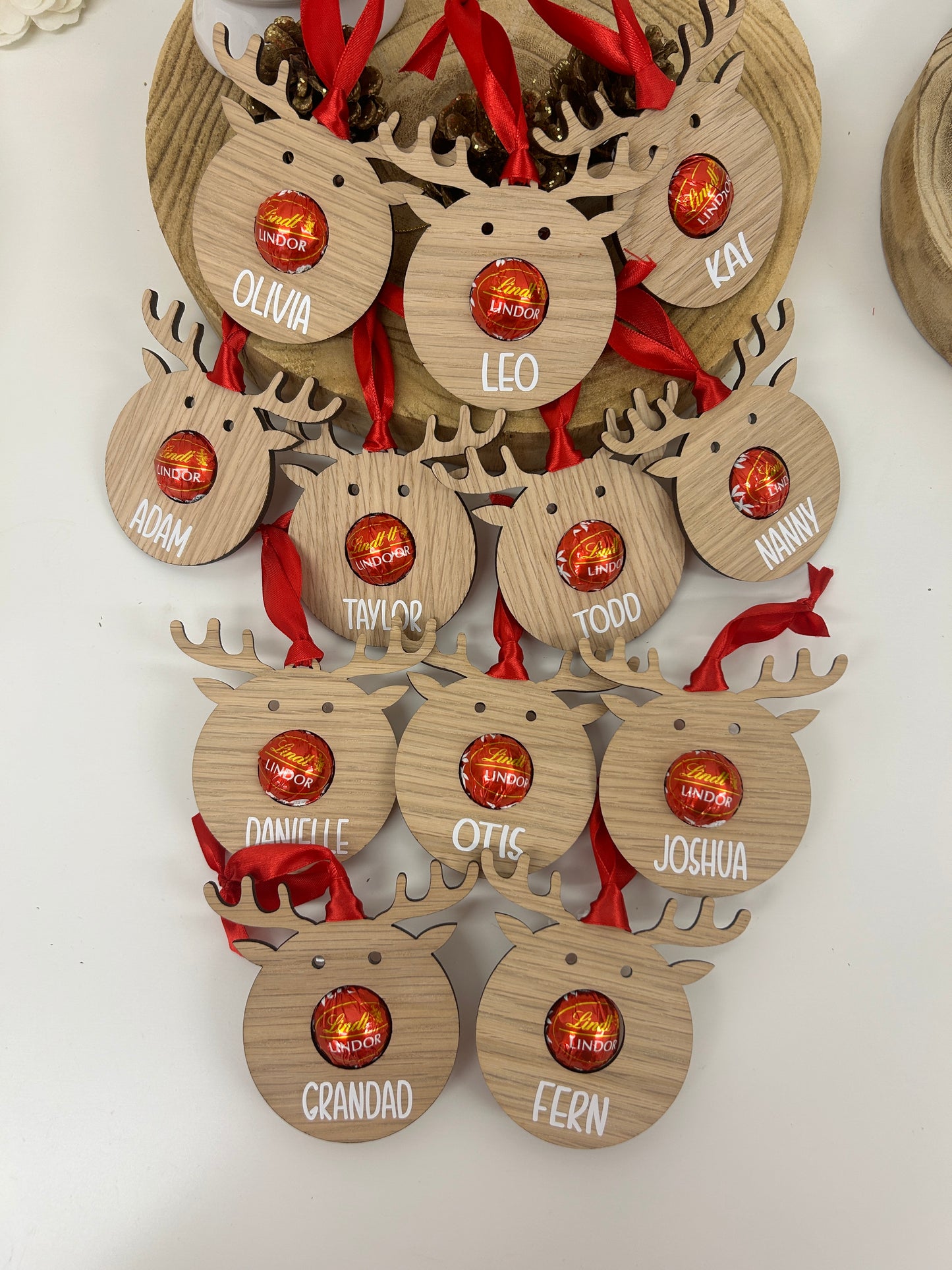 Personalised reindeer head - chocolate holders