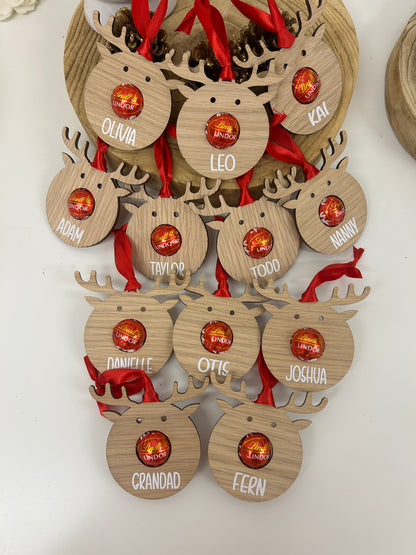 Personalised reindeer head - chocolate holders