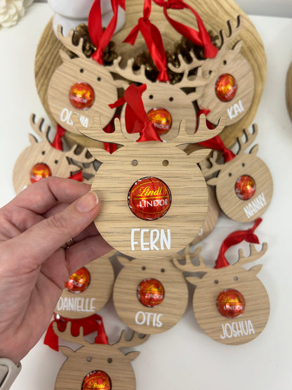 Personalised reindeer head - chocolate holders