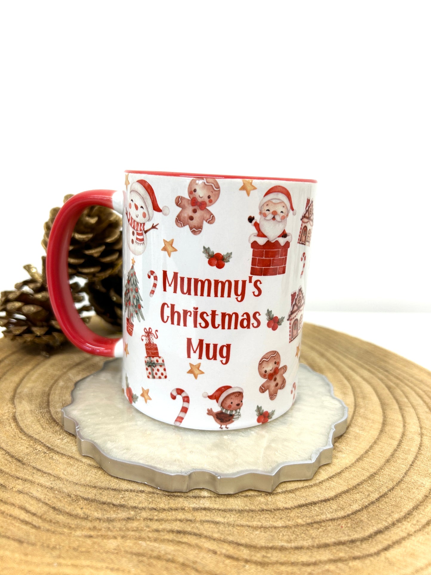 Personalised christmas mug - red