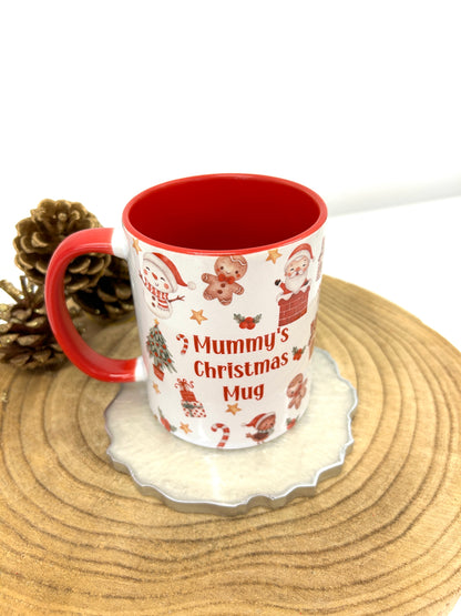Personalised christmas mug - red