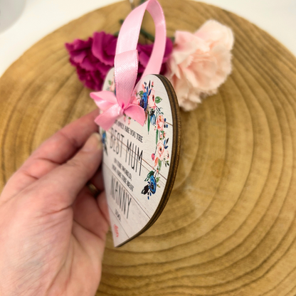 Mum/Nanny hanging heart - Gift for mum