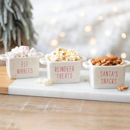 Christmas snack bowl trio