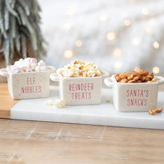 Christmas snack bowl trio