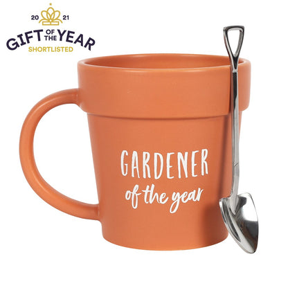Gardener of the year plant pot mug - Personalised