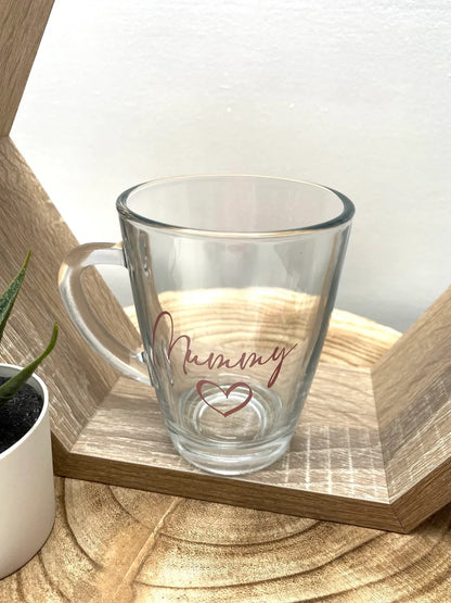 Personalised glass mug
