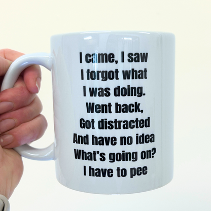 Funny novelty mug - I came, I saw