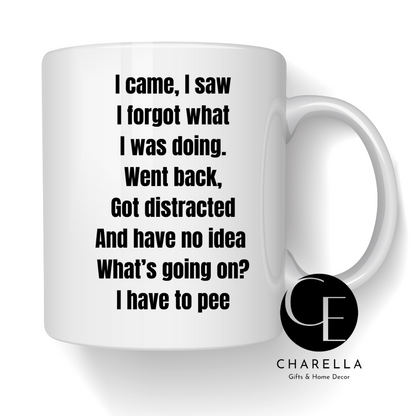 Funny novelty mug - I came, I saw