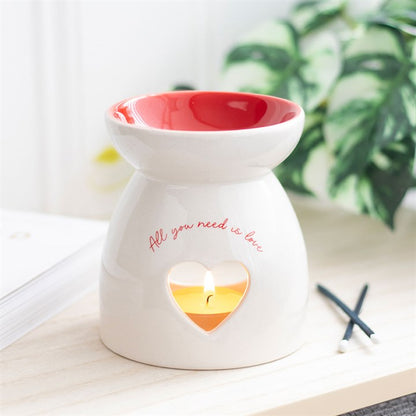 'All you need is love' Wax melt burner, Valentines gift, Gift for her