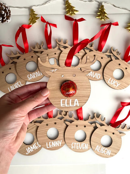 Personalised reindeer head - chocolate holders
